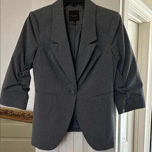 The Limited Gray Pinstripe Blazer